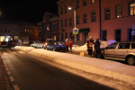 Nehoda několika aut na náměstí T. G. Masaryka ve Smržovce