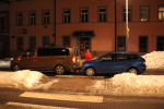 Nehoda několika aut na náměstí T. G. Masaryka ve Smržovce