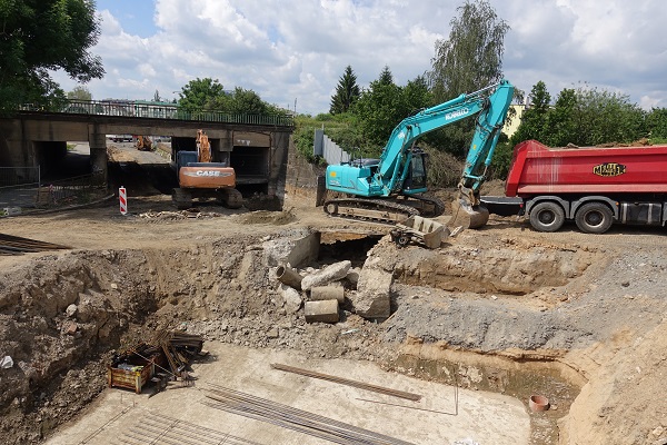 Aktuální stav rekonstrukce Nádražní ulice v Turnově