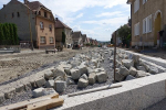 Aktuální stav rekonstrukce Nádražní ulice v Turnově na začátku srpna 2019