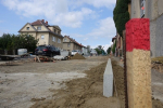 Aktuální stav rekonstrukce Nádražní ulice v Turnově v polovině srpna 2019