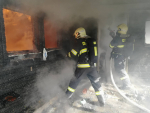 Požár chaty v obci Noviny pod Ralskem