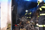 Požár garáže v Liberci