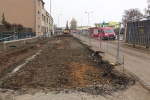 Průběh rekonstrukce Nádražní ulice v Turnově 1. listopadu 2019