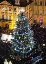 Slavnostní rozsvícení vánočního stromu na Staroměstském náměstí v Praze