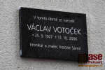 Slavnostní odhalení pamětní desky na rodném domě Václava Votočka