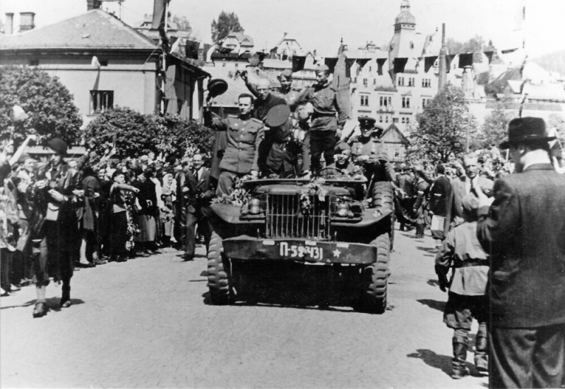 Příjezd Rudé armády do Semil 10. 5. 1945