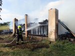 Požár stodoly v Tatobitech