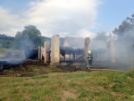 Požár stodoly v Tatobitech