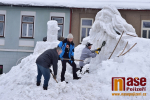 V Jilemnici začala stavba sněhového Krakonoše