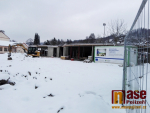 Průběh stavby školky Treperka v Semilech v únoru 2021