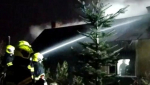 Požár rodinného domu v obci Horní Branná, části Valteřice