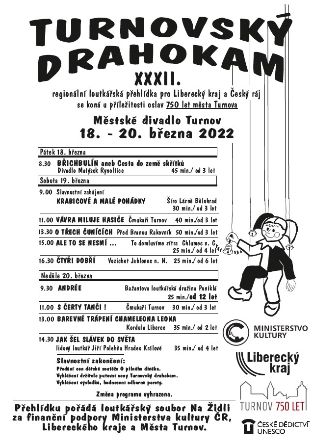 Turnovský drahokam - plakát s programem<br />Autor: Archiv Soubor Na Židli