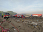 Požár skládky v Košťálově