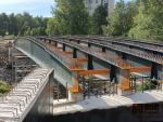 Stavba nového mostu z Jatecké ulice na sídliště V Řekách v Semilech