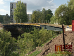 Stavba mostu v Jatecké ulici v Semilech v srpnu 2022