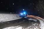 Nehoda na čerstvém sněhu v Košťálově