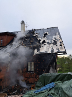 Požár rodinného domu v Roprachticích