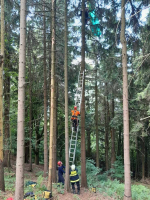 Záchrana paraglidisty ze stromu na Kozákově