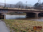 Mosty, lávky a splavy v Semilech 26. prosince 2023