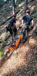 Záchrana muže na Riegrově stezce u Semil