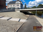 Průběh stavby mostu v září 2025