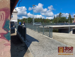 Průběh stavby mostu v září 2025