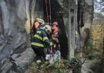Hasiči zachraňovali psa v Betlémských skalách u Mírové