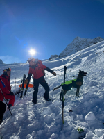 Cvičení horských služeb na rakouském ledovci Stubai