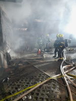 Požár garáže v Přepeřích u Turnova