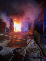 Požár garáže v Přepeřích u Turnova