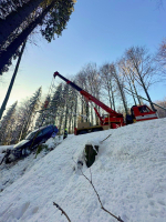 Zásah hasičů v katastru obce Jilemnice - Vítkovice (Skelné Hutě)