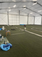 Stavba provizorní haly v Turnově 2