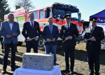 Slavnostní poklepání na základní kámen nové hasičské stanice v Jilemnici