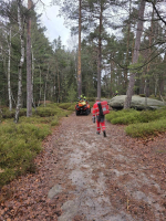 Zásah hasičů v Besedických skalách