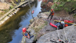 Záchrana na ferratě Vodní brána u Semil